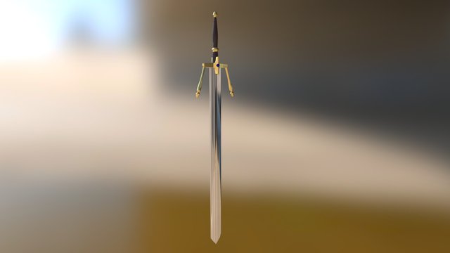 High Poly Sword for Game Scene 3D Model