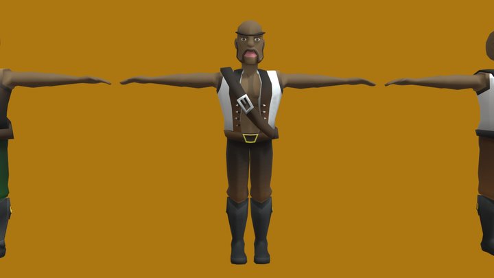 Pirate Character 3D Model