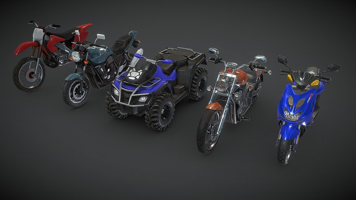 Motorbikes 3D Model