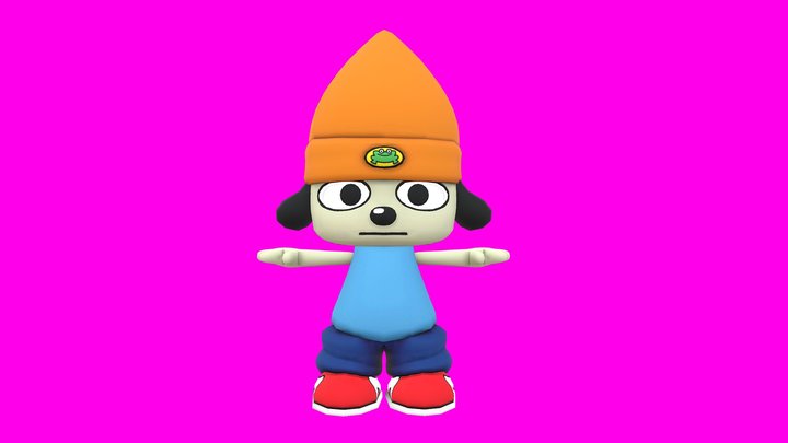 Parappa The Rapper free 3D model animated rigged