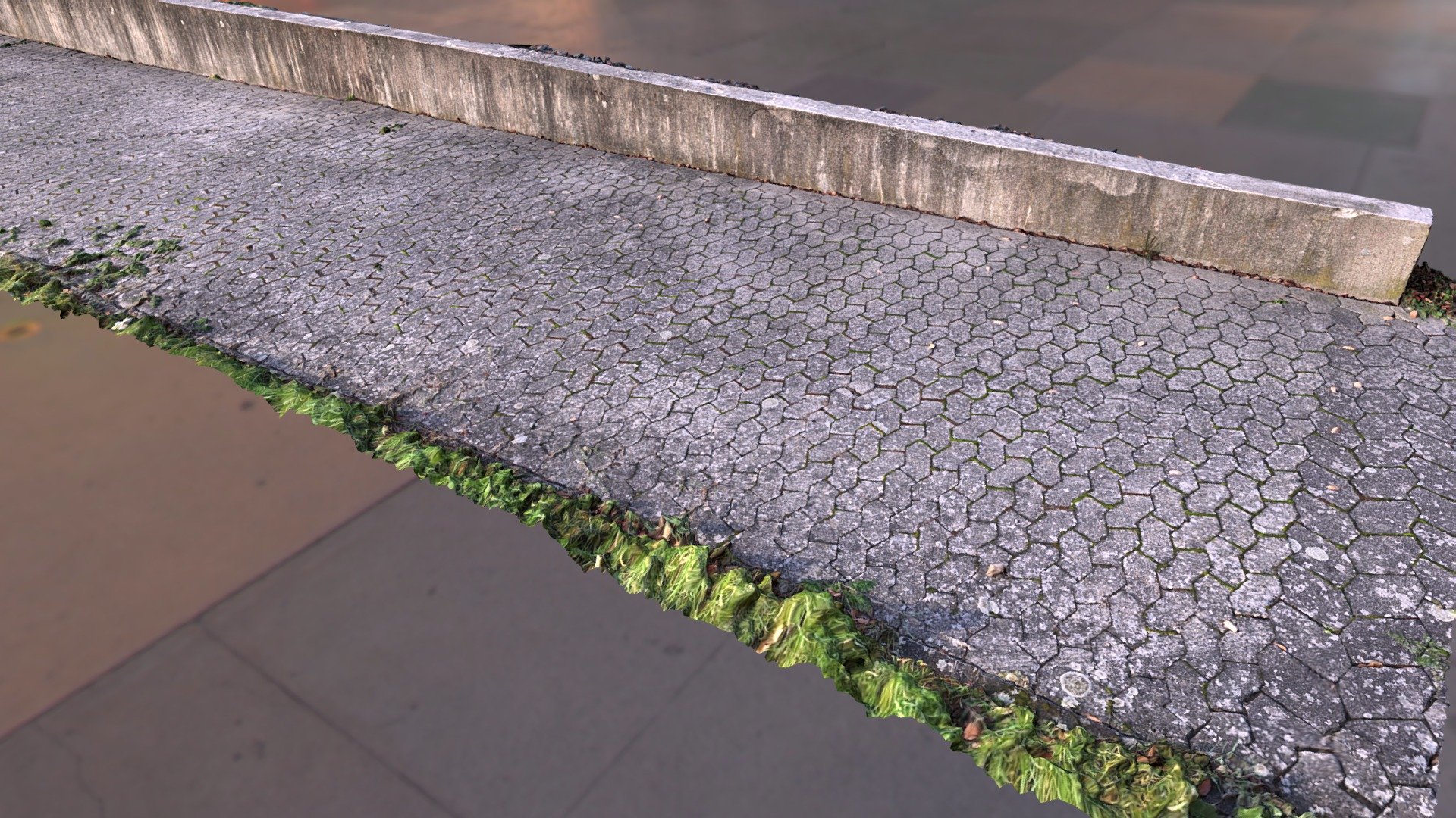 long paved walkway