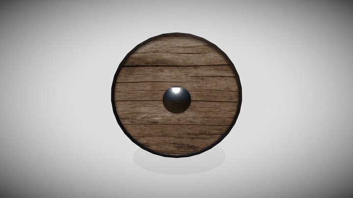 Low Poly Shield 3D Model