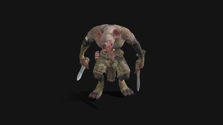 Gnoll Dungeons & Dragons 3D Model