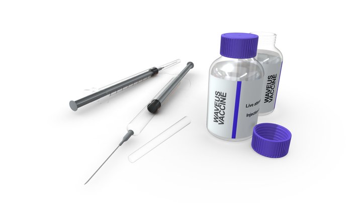 Vaccine Syringe 3D Model