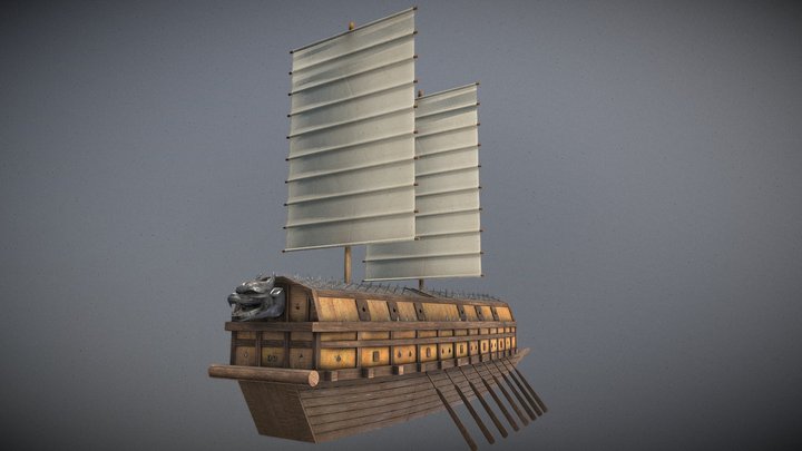 Turtle ship (Geobukseon) | 거북선 | 龜船 | 沐海船 3D Model