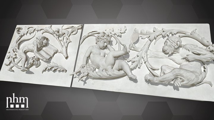 Plaster cast of the  Darwin Frieze – Gratis 3D-model STL
