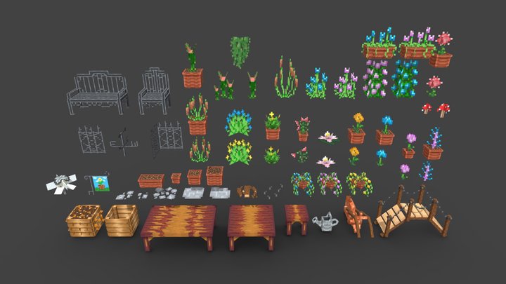Botanical Garden Pack | Made for Minecraft 3D Model