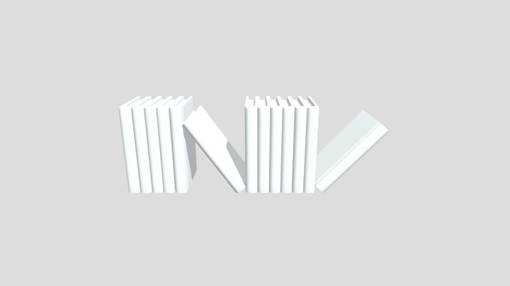 Book Set 3D Model