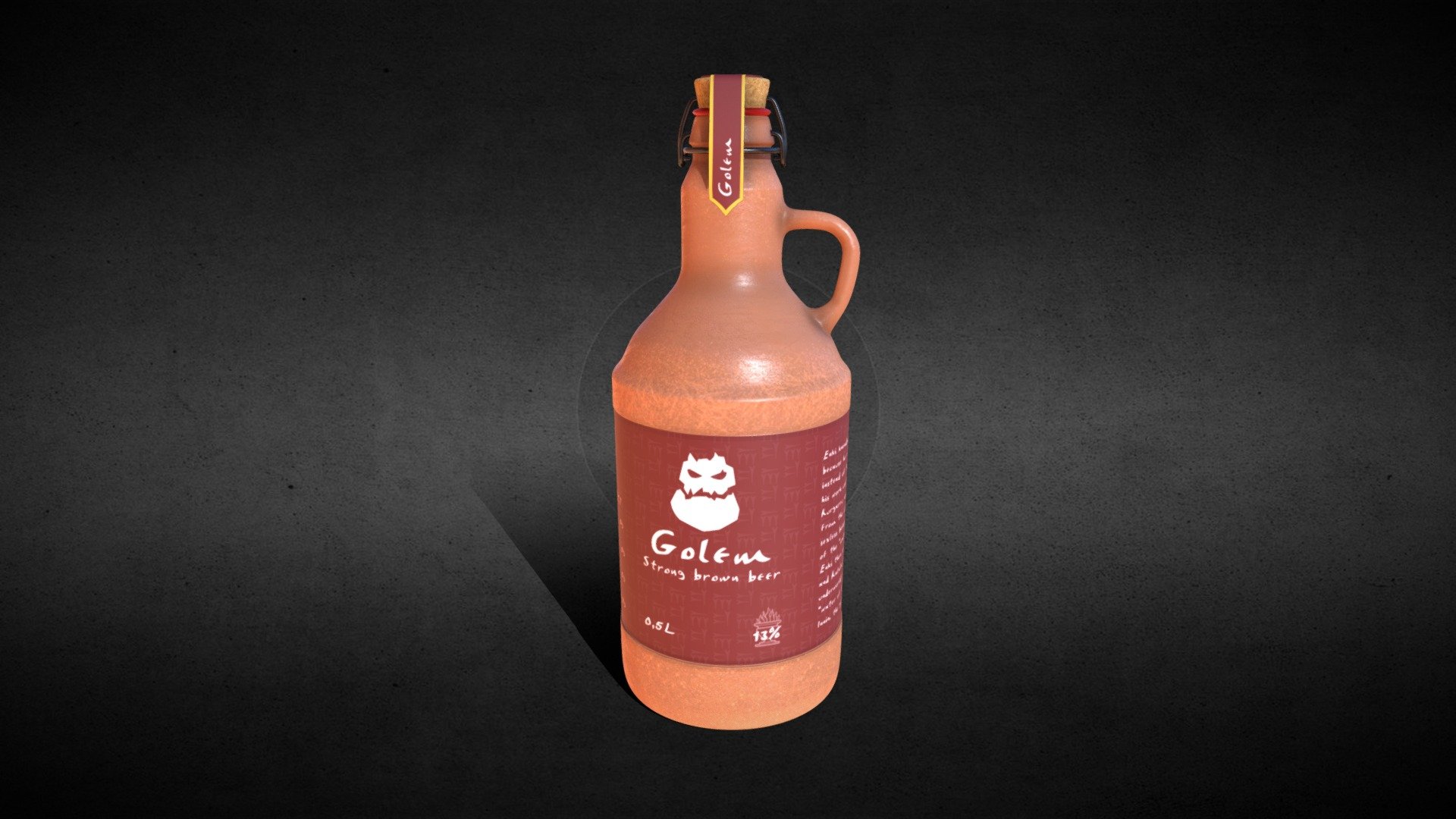 Golem Buckled Beer Bottle