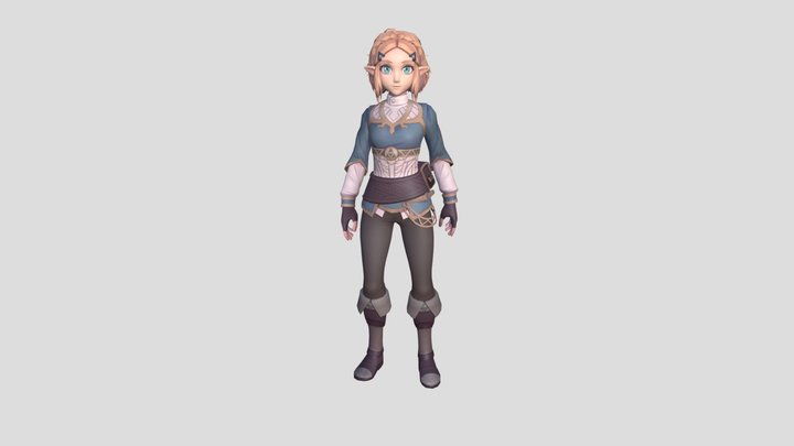 Zelda Walk 3D Model