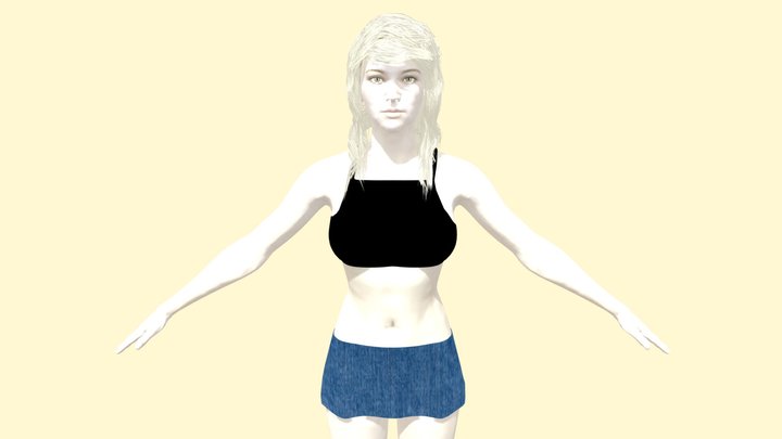 Chica Con Falda 3D Model