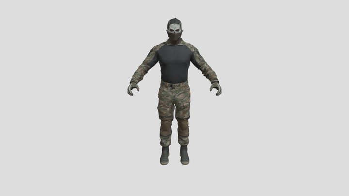 Costum Ghost Character 3D Model