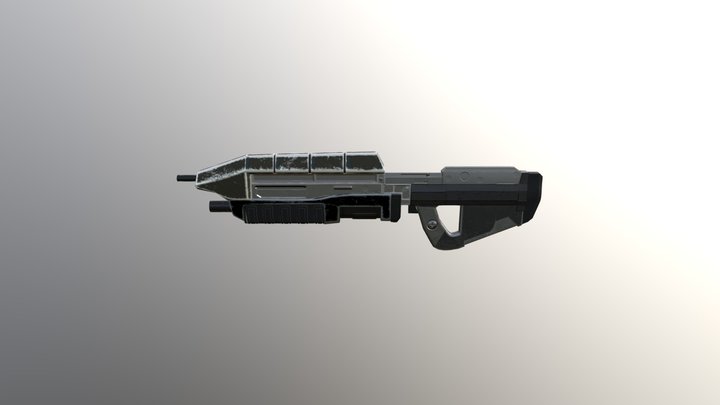 Stylized Halo Assault Rifle 3D Model