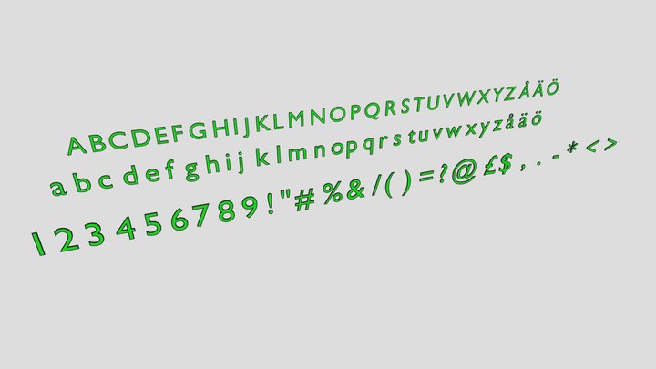 Letters + Numbers 3D Model