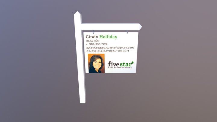 Real Estate Sign 3D Model