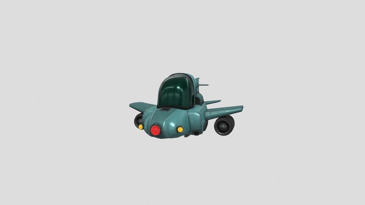 Cartoonish Plane 3D Model