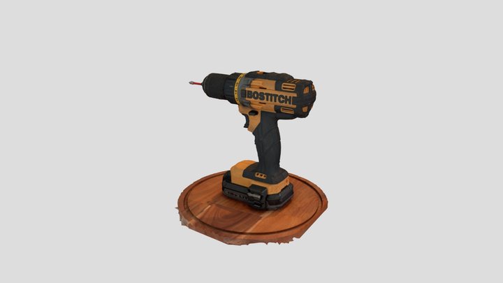 yellow Drill scan 3D Model