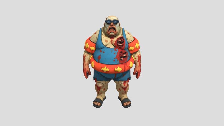 Beach Zombie Bather 3D Model