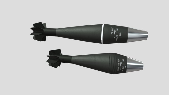 Pindad Mortar Ammo 3D Model