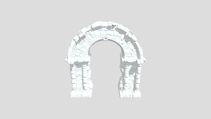 Ancient Stone Archway 3D Model