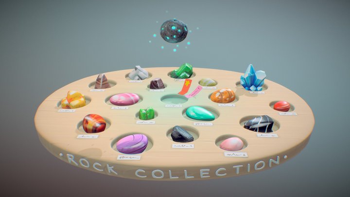 Rock collection *animated* 3D Model