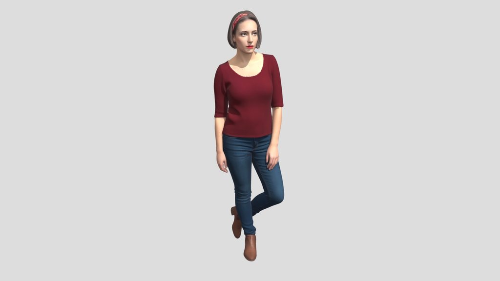 Burgundy Knit Top Portrait