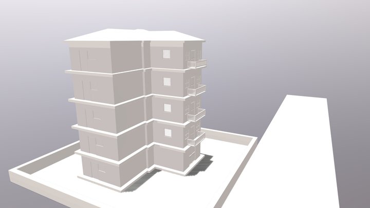 building with road. 3D Model