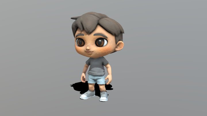 Stylised Young Male Character [MESHY] – Modello 3D gratuito STL