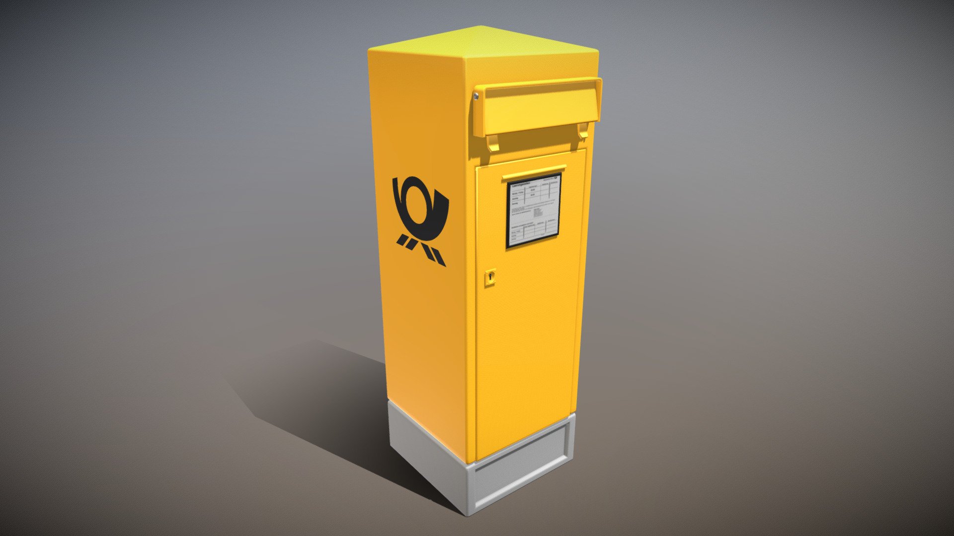 Public Mailbox 2 (HighPoly Version) Buy Royalty Free 3D