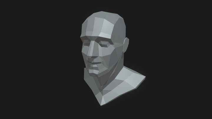 low poly head 3D Model