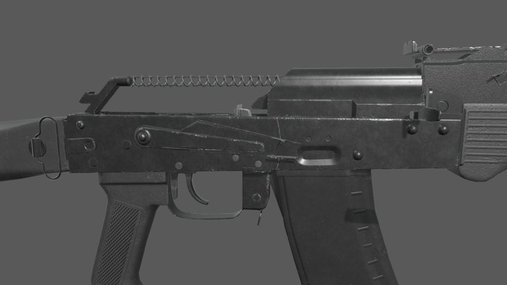 AK-74 M mechanism 3D Model