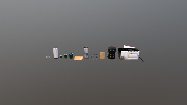 Kitchen Items FBX 3D Model
