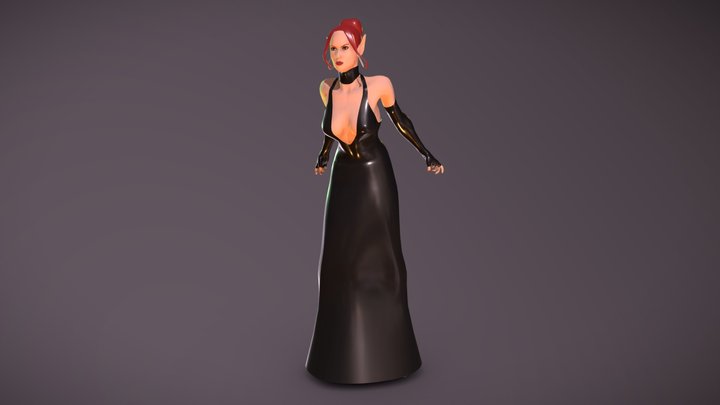 Valeria, the elven blood witch 3D Model