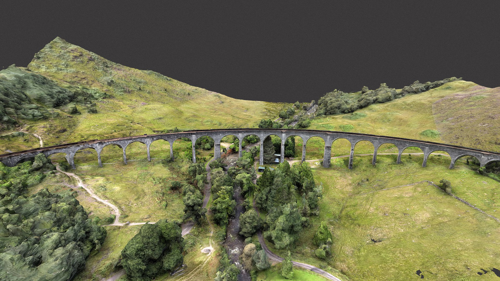 Glenfinnan Viaduct SCOTLAND Buy Royalty Free 3D model by