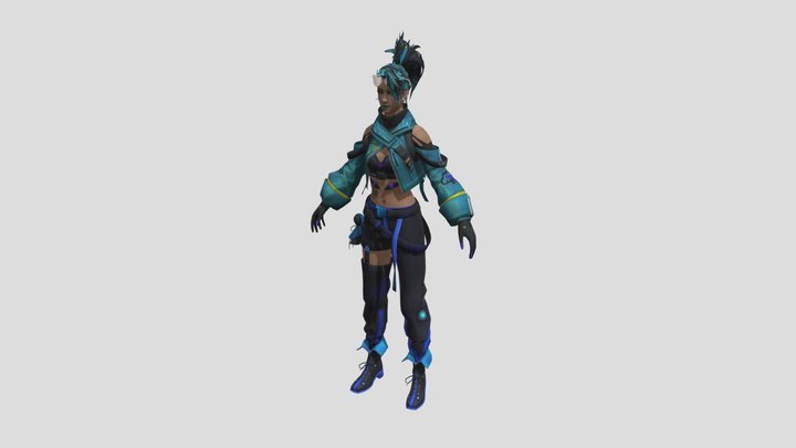 free-female-model-ff 3D Model