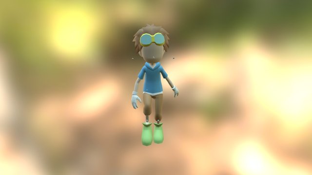 Character Walk Cycle 3D Model