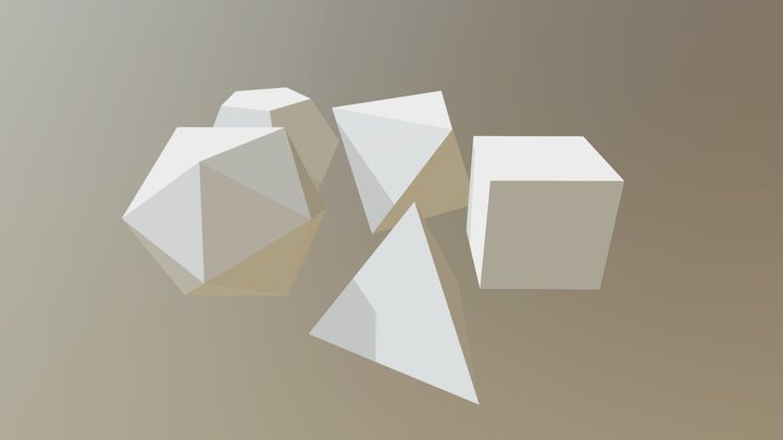 Platonic Solids 3D Model