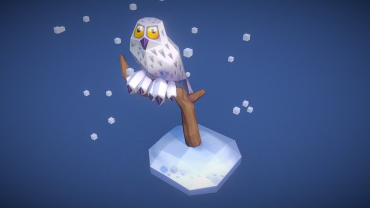 Polar Owl 3D Model