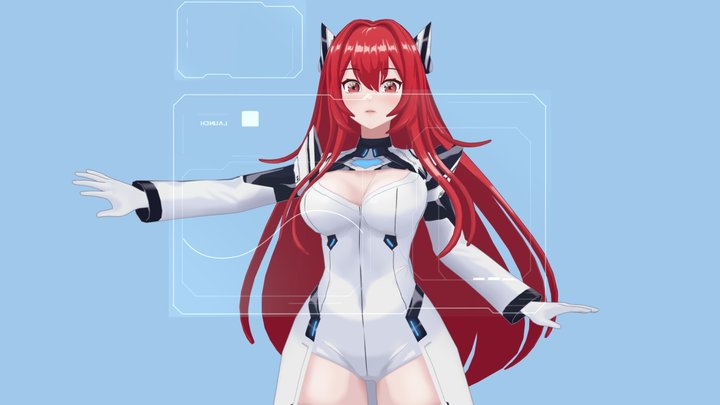 Noa - Anime Girl Character 3D Model