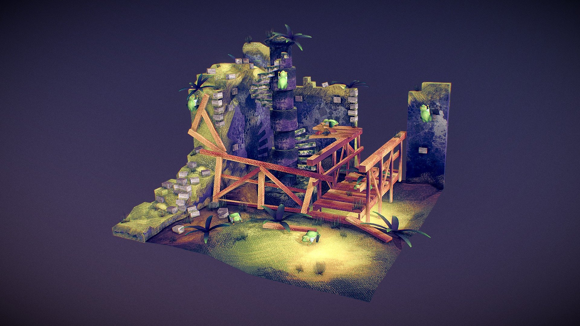 Valley Of Frogs Diorama (Justin Wallace AAU)