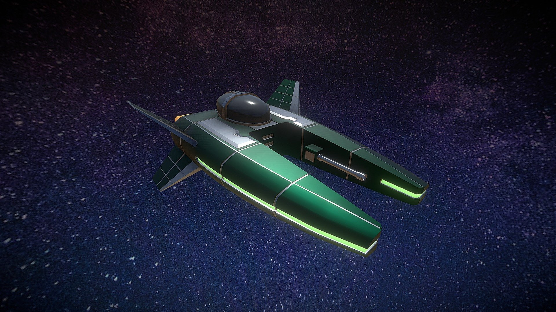 Spaceship Bident Fighter