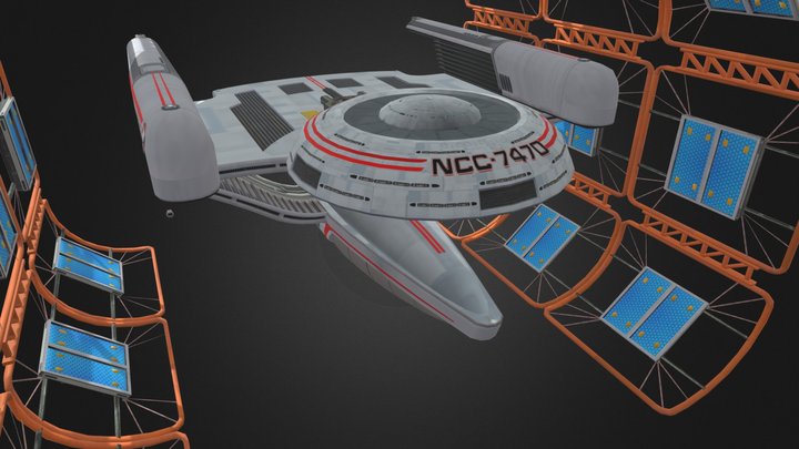 Star Trek TOS / TNG Oberth and Drydock 3D Model