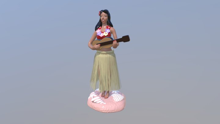 Hula Girl 3D Model