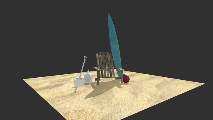 By The Ocean - 2 More Detailed Props 3D Model