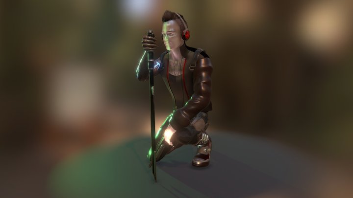 cg sci-fi man character concept 3D Model