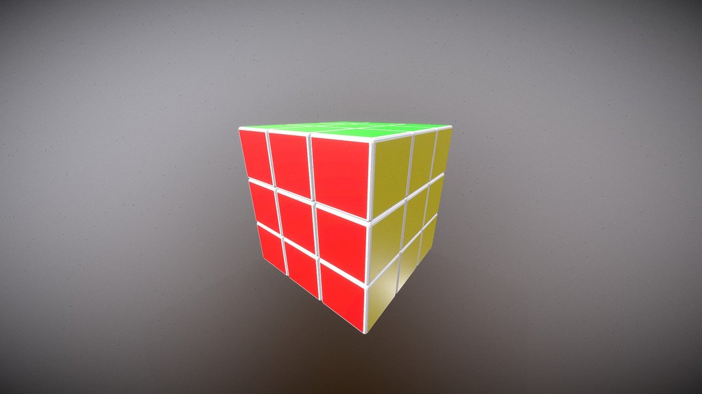 RUBIK'S Cube low poly