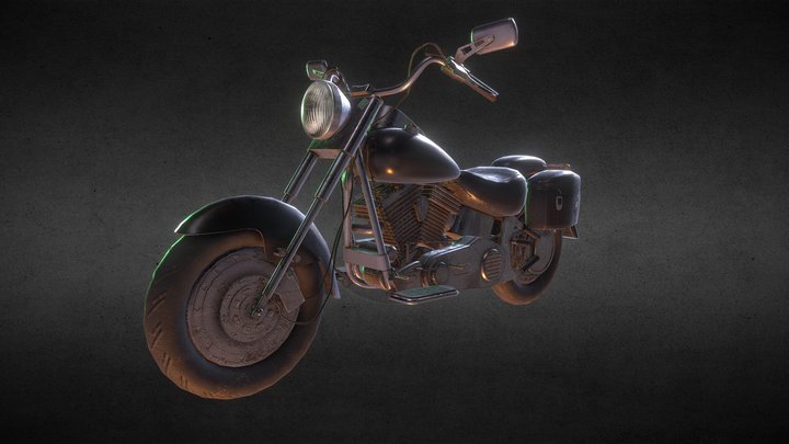 Harley MotorCycle (Free Download) 3D Model