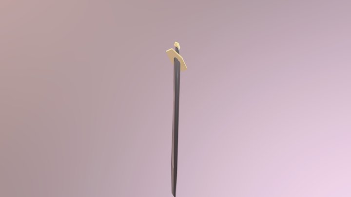 Simple Long Sword 3D Model