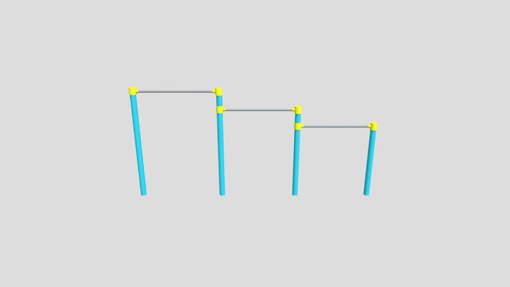 🏋️ Pull-Up Bar – Game-Ready Low Poly 3D Model