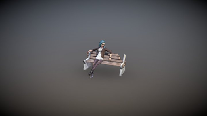 Chloe Bench from Diorama 3D Model